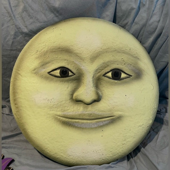 Vintage Moon,hanging moon,Man in the moon,nursery room decor,large Moon Wall Art - Picture 5 of 8